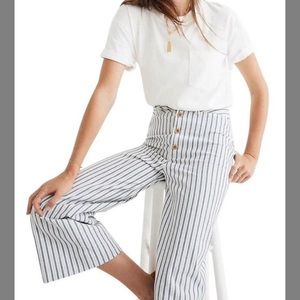 Striped Madewell Emmett Crop Pants - Size 32